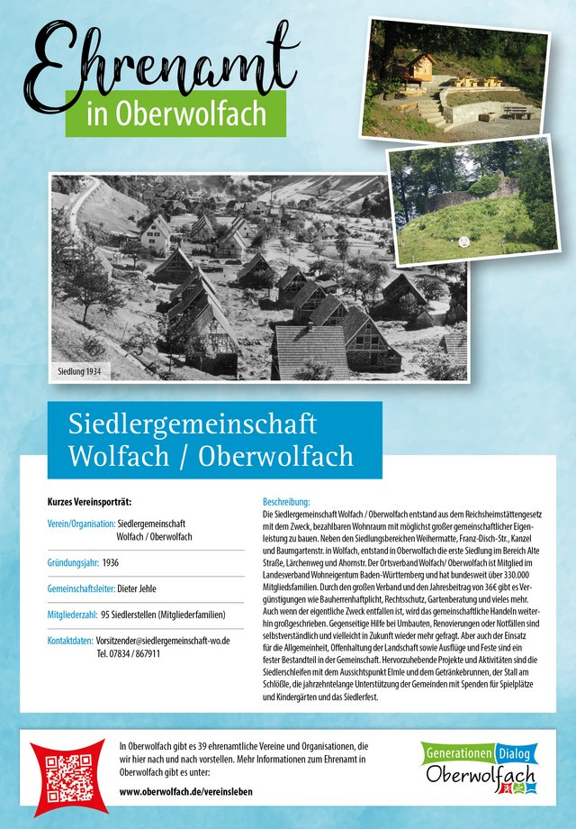 Vereinsporträt Siedlergemeinschaft Wolfach / Oberwolfach
