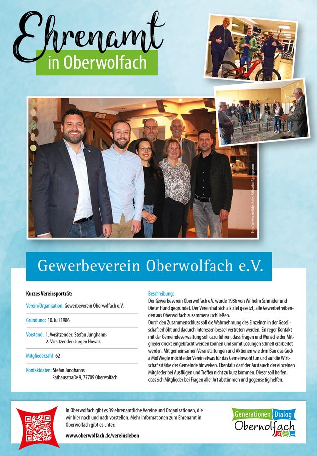 Vereinsporträt Gewerbeverein Oberwolfach