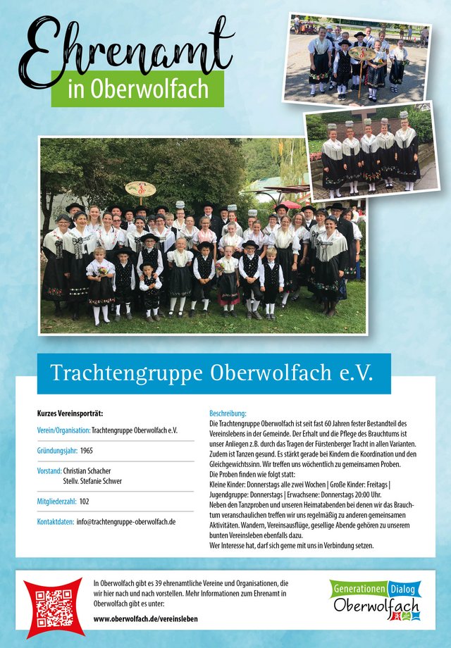 Vereinsporträt Trachtengruppe Oberwolfach