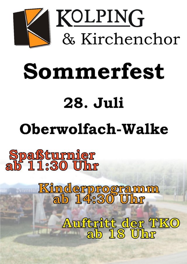 Sommerfest Kolpingfamilie und Kirchenchor Oberwolfach